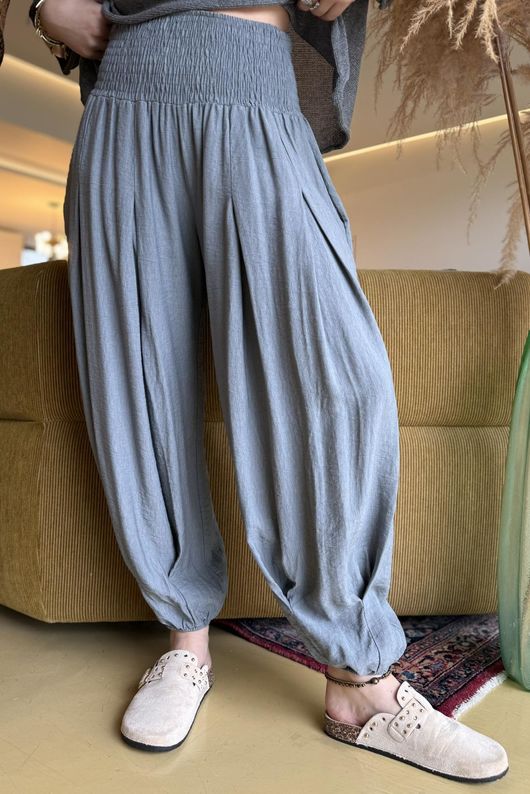 Basso Shirring Genie Pant Slate